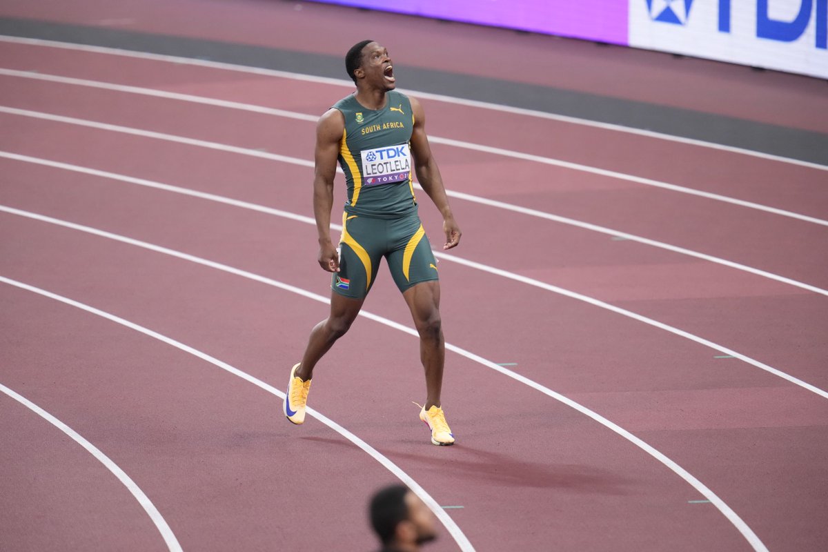 世界陸上 東京世界陸上 男子100m予選1組（0.3） G.レオトレラ🇿🇦がいきなり9秒
