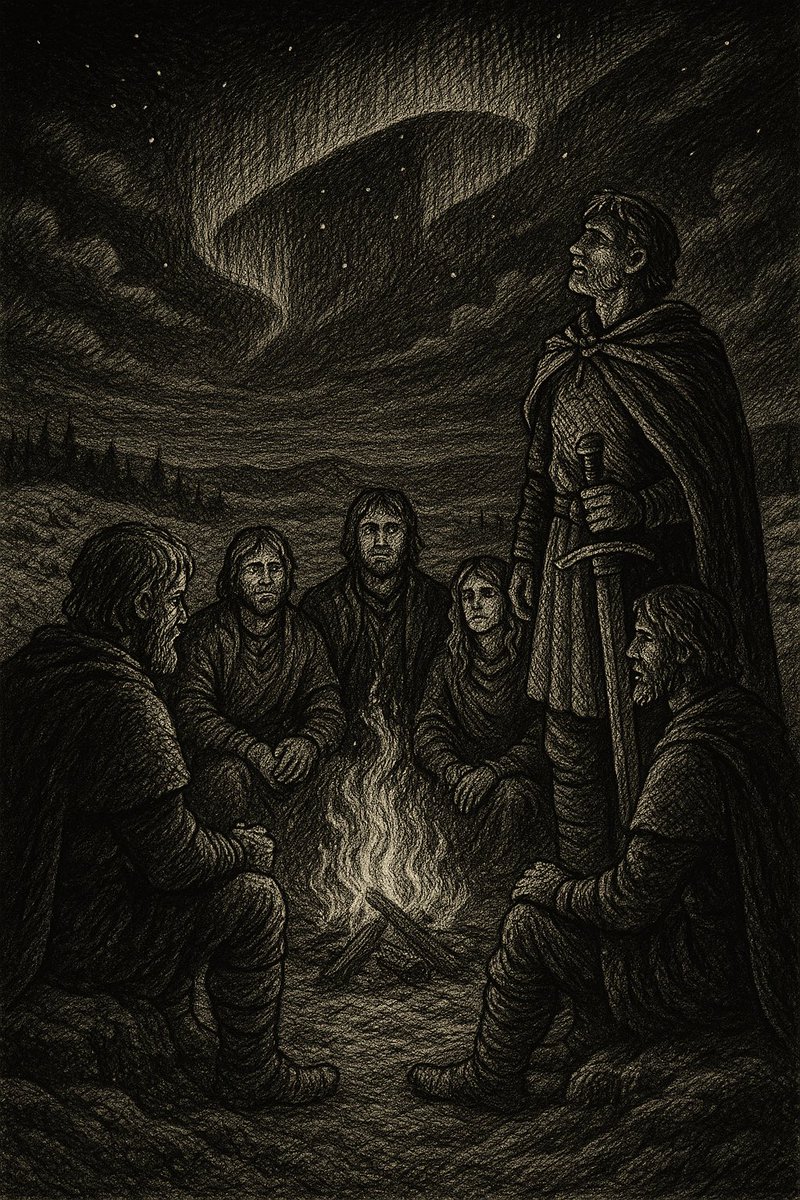 Chapter VII – Whispers of the North

Kirk, Kash, Jim, Elrik, and Soren walked together now. Every step echoed over the snow-covered land, the wind leading them forward like an unseen guide. The five were the first travelers of the Valhalla Path, searching for signs in every