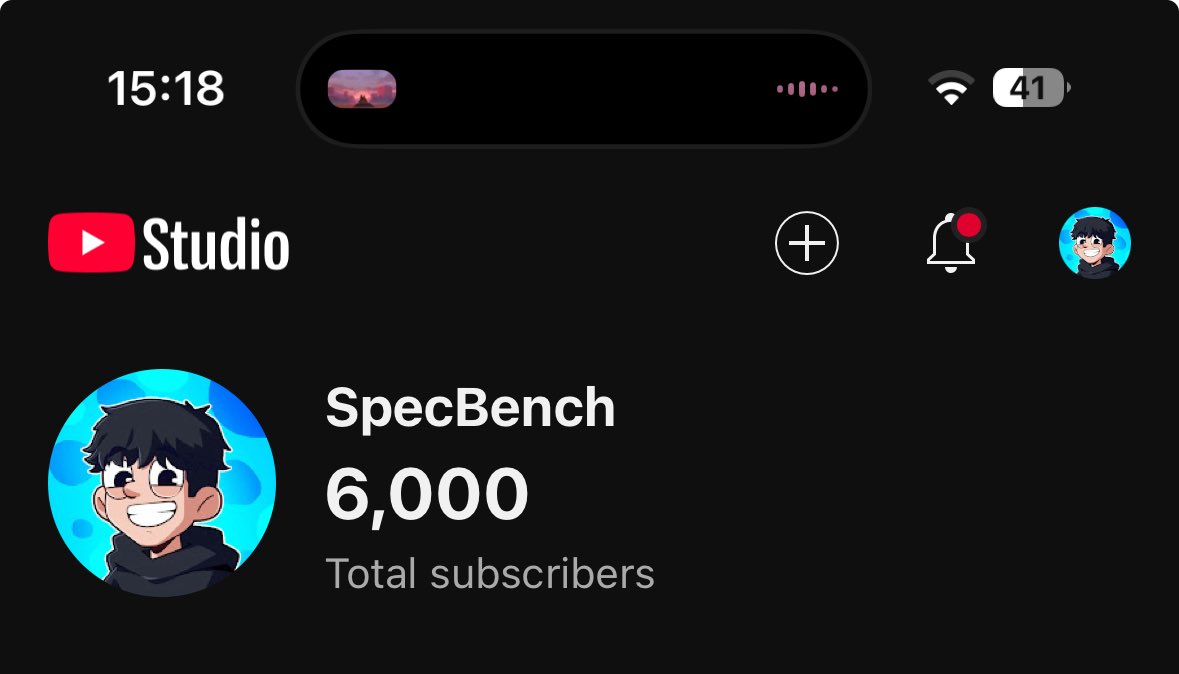 SpecBenchYT's tweet image. Hit 6000 subs the other day @YouTube 🥳
