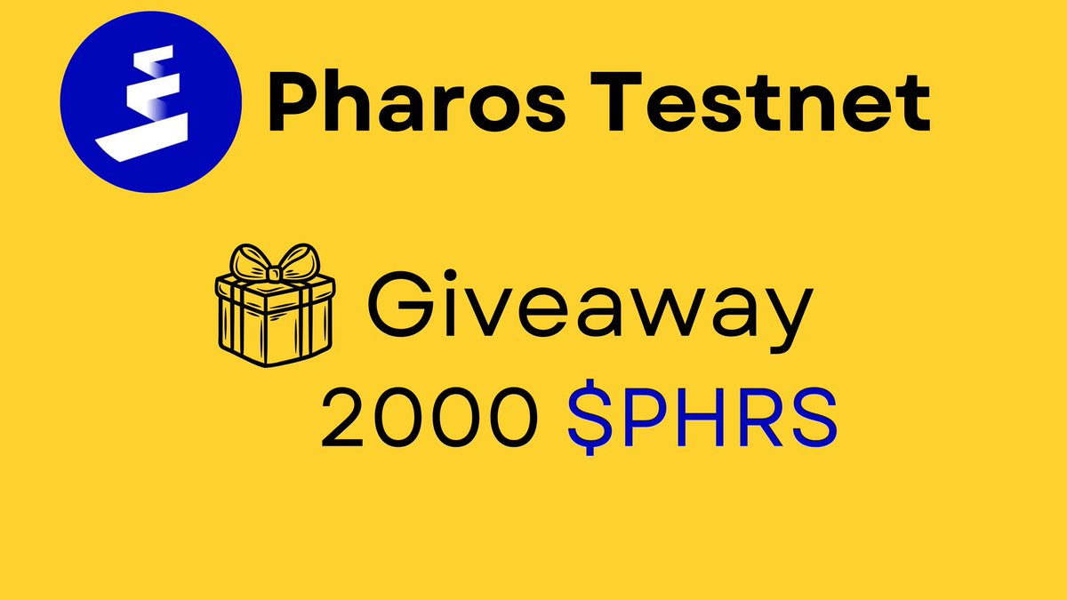 web3leeo's tweet image. 🪂 Pharos - 2.000 $PHRS Giveaway

👉 Follow @web3leeo + @luxurynad
👉 Rt like
👉 Add your pharos adress in the comments

🎁 20 wallets will win 100 $PHRS
⌛️48h