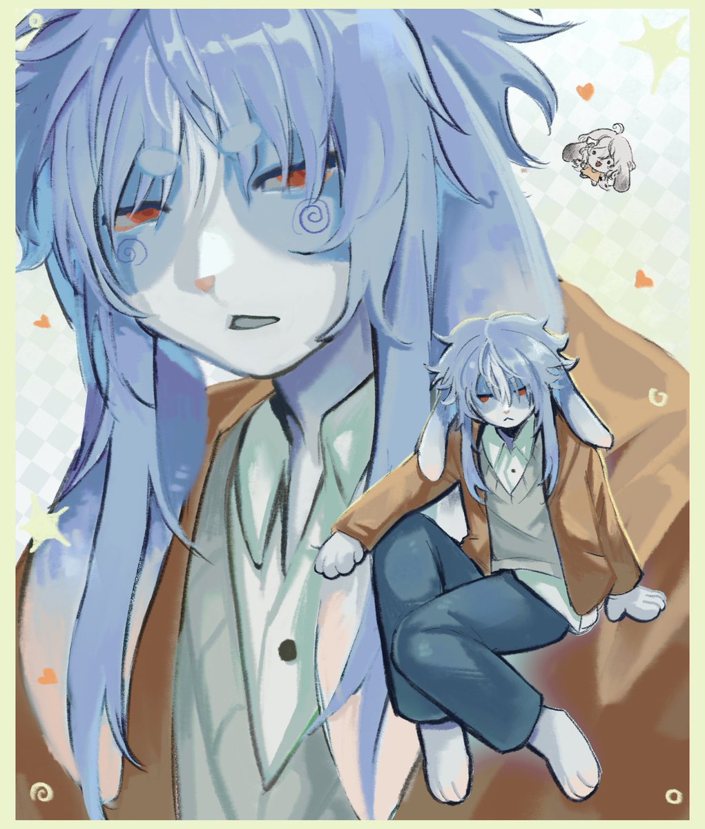 Hahahahha since I got the permission I can post this today BNUY FUYU!! This was my part in an arttrade w/ <a href="/lucimiyo/">💌</a> 
#ZENO #基地絵