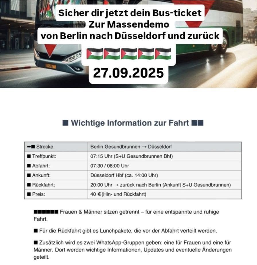 Frauen und Männer sitzen getrennt… 💨