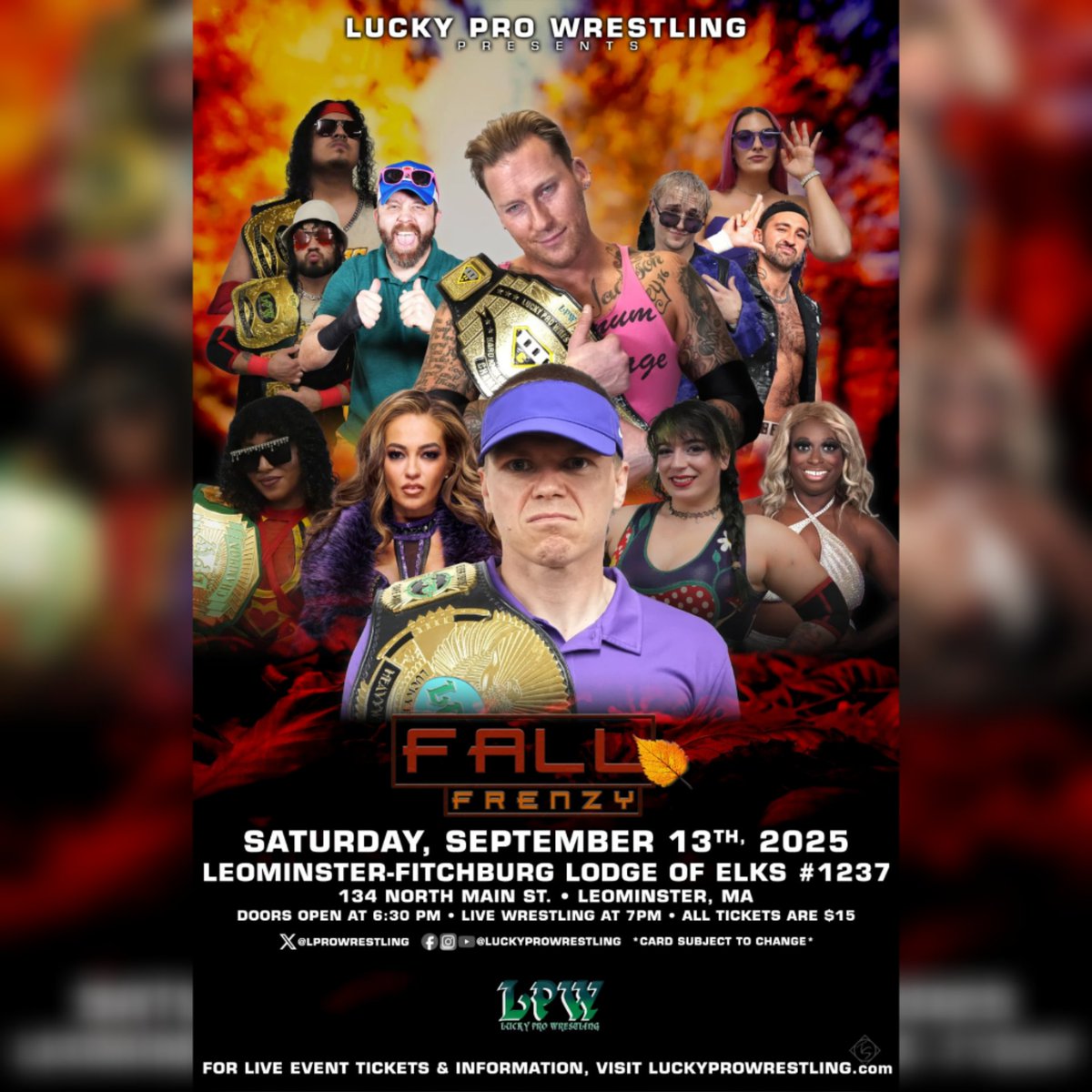 RefereeTonyS's tweet image. ...Next stop: Leominster, MA TONIGHT for @LProWrestling&apos;s Fall Frenzy.
#LuckyProWrestling #LPW #LPWLeominster #LPWLive #Referee