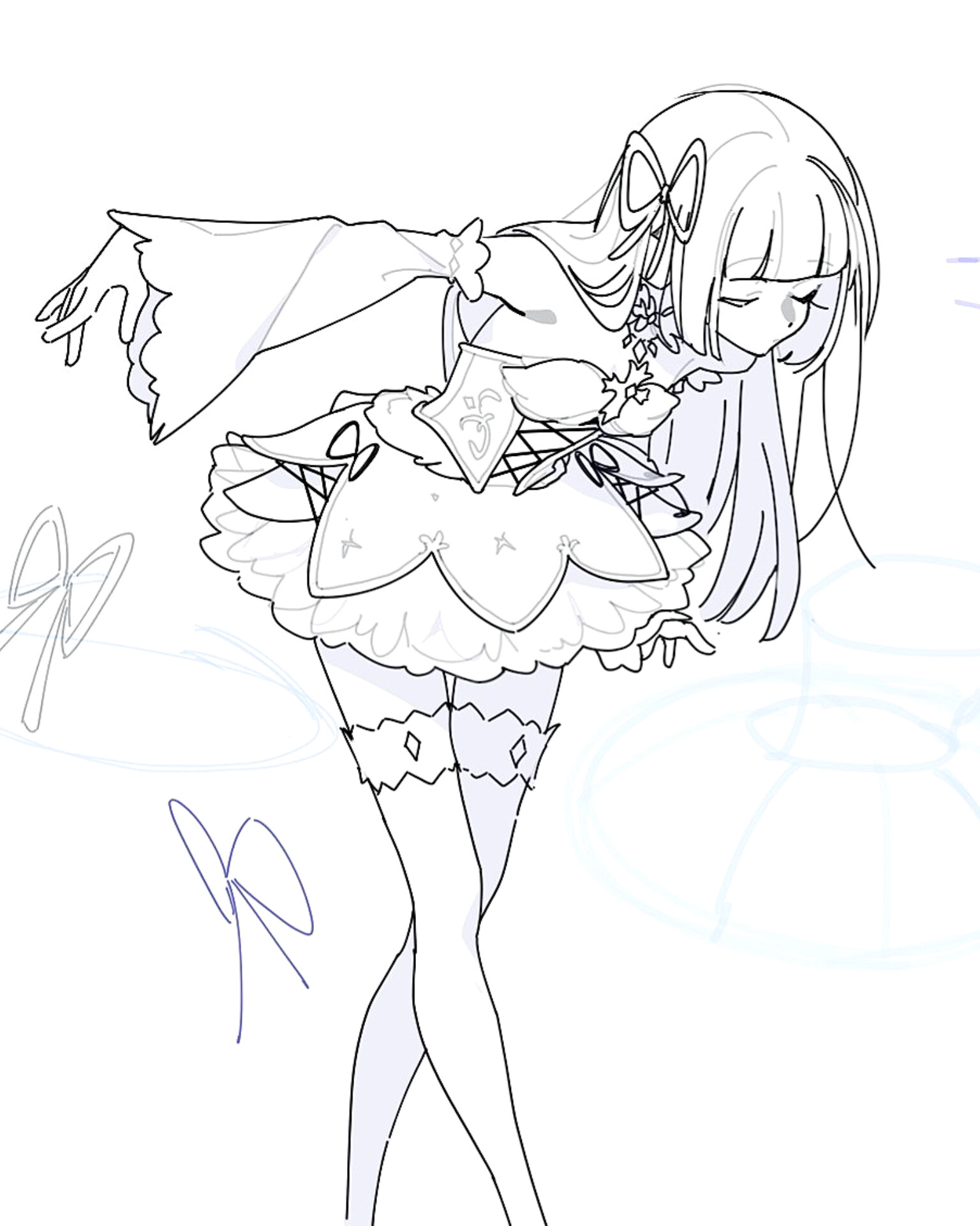 創作【春のほわほわೀ】手描きイラスト 下絵付き ほわほわ❁ほわん on X: 