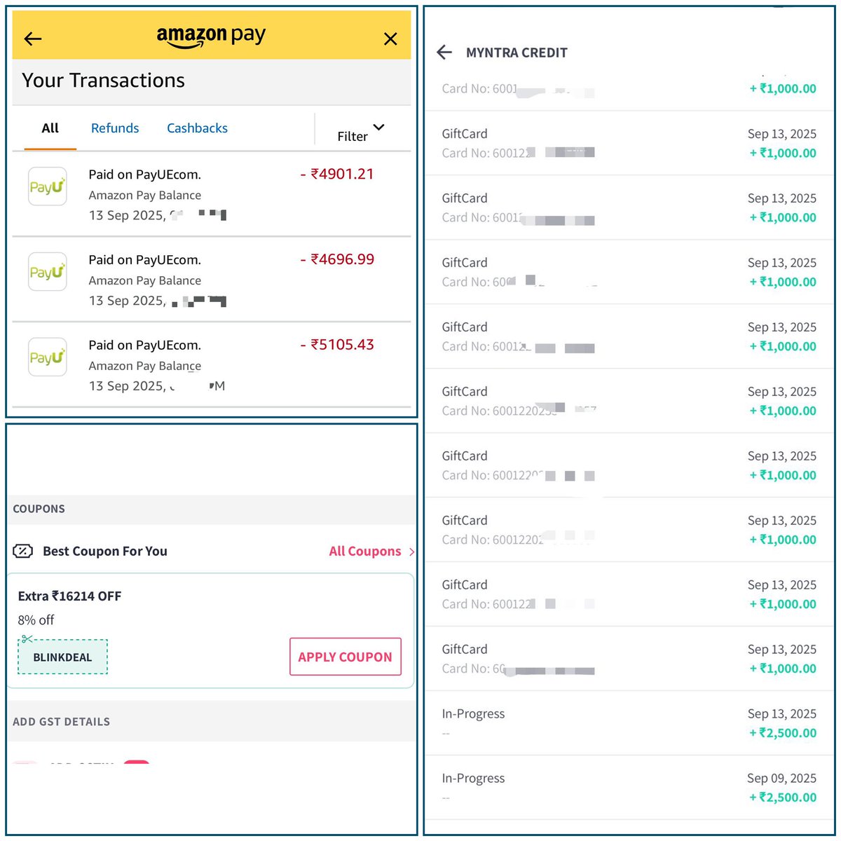 Savings Simplified (@savingssimpl) on Twitter photo Want to know the right place to use Apay for Myntra?
โจ Sukoon moment for #CCGeeks:
๐๏ธ Buy Myntra GV via AmazonPay <a href="/2/">A 2-loop</a>% discount
&
๐ณ APay using Max-Hotels
= ๐ฅ ~22% save in our new currency!!
Aur jaise hi GV mileโฆ Myntra pe BLINKDEAL aa jaye ๐ฅ
๐ Comment โSSโ & open DM๐ Want to know the right place to use Apay for Myntra?
โจ Sukoon moment for #CCGeeks:
๐๏ธ Buy Myntra GV via AmazonPay <a href="/2/">A 2-loop</a>% discount
&
๐ณ APay using Max-Hotels
= ๐ฅ ~22% save in our new currency!!
Aur jaise hi GV mileโฆ Myntra pe BLINKDEAL aa jaye ๐ฅ
๐ Comment โSSโ & open DM๐