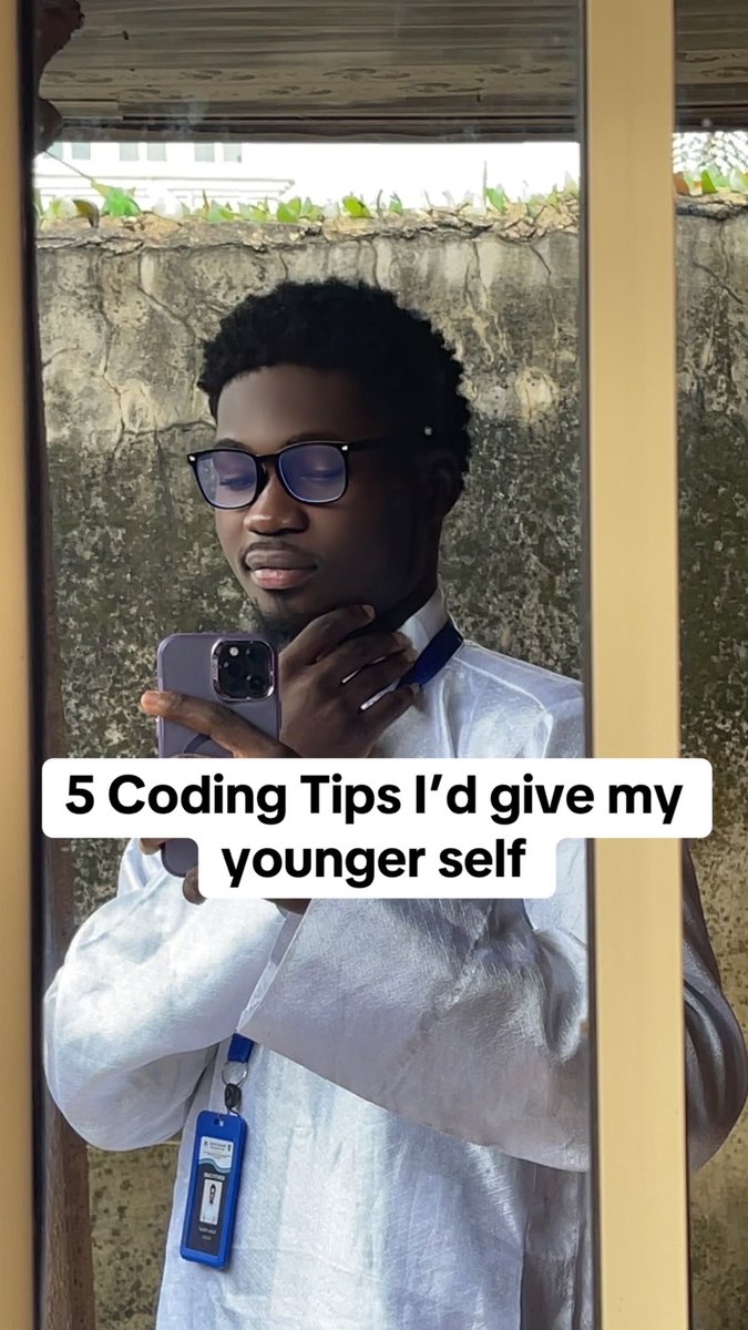 BoyAloneGraphix's tweet image. 5 CODING TIPS I’D GIVE ME YOUNGER SELF..!!

Check thread [ 👇🏾 ]

#20dayswithwdn #20DaysTechWorkshop