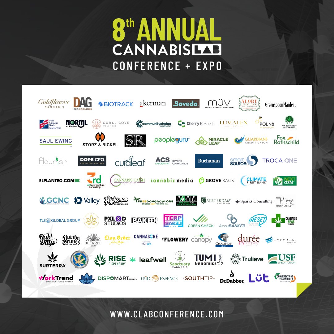 We all know that nothing has been easy on the journey to build this industry. We are beyond thankful for all the sponsors who support us and do their part to grow the cannabis community. We truly could not do without you.  Please come meet them at the conference and learn more.