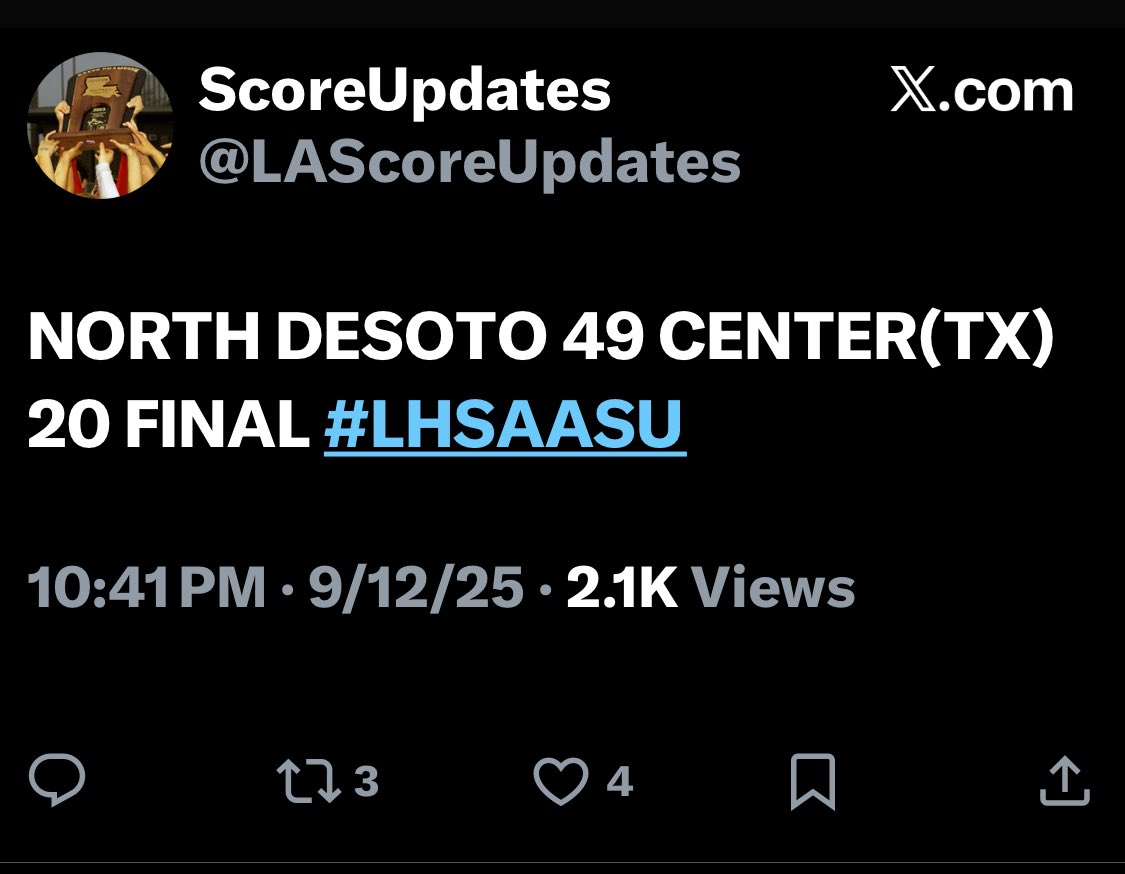 It started with Oak Grove blowing out Crossett Arkansas and ended with Edna Karr coming back for the win in Overtime against American Heritage Florida. In total, the Boot went 8-0 against out of state competition last night or as our friend Jerit Rosen says “LA vs ALL YALL!”