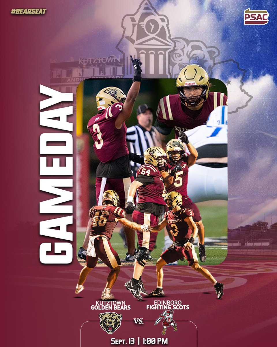 KUBearsFootball's tweet image. GAME DAY ‼️

📍 Edinboro 

⏰ 1:00 PM

#BearsEat #1-0