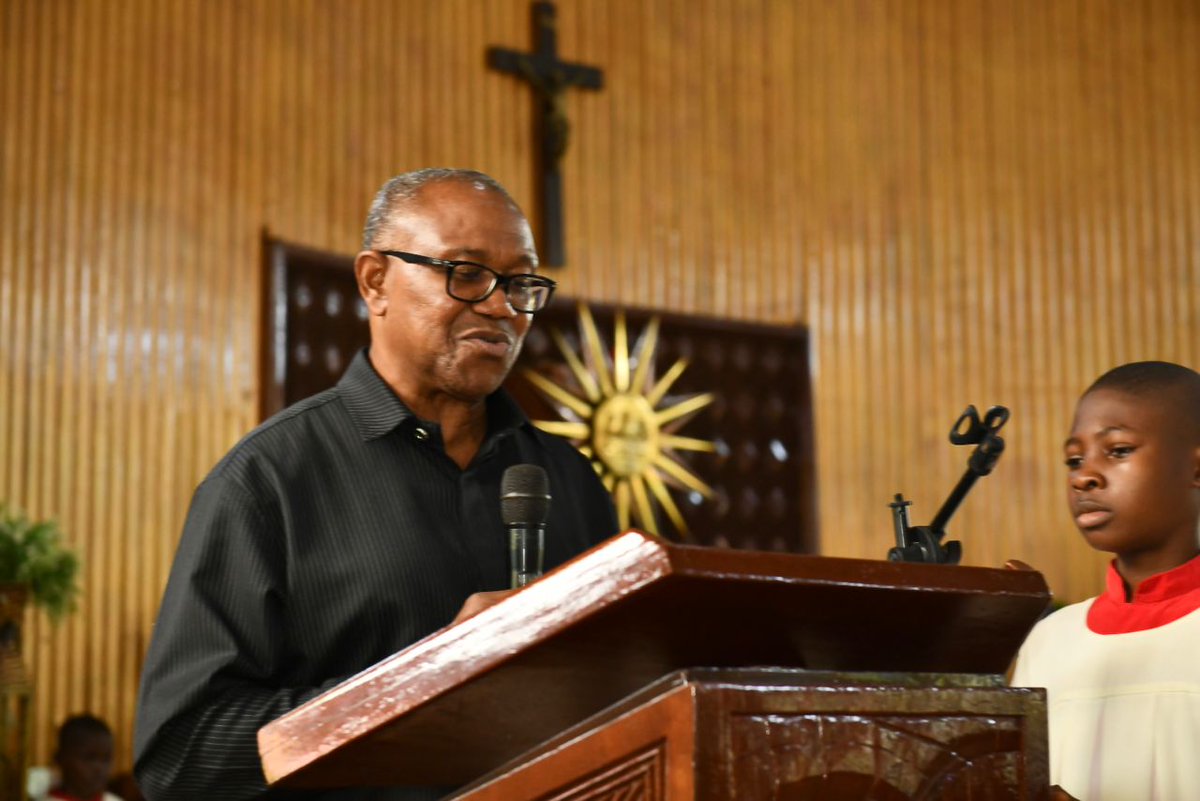 OkoyeCardinal's tweet image. I will proudly tell my children, and they will tell their own children — even down to the generation of my great-grandchildren — that His Excellency, Mr. Peter Obi, was the lector at my wedding church service.