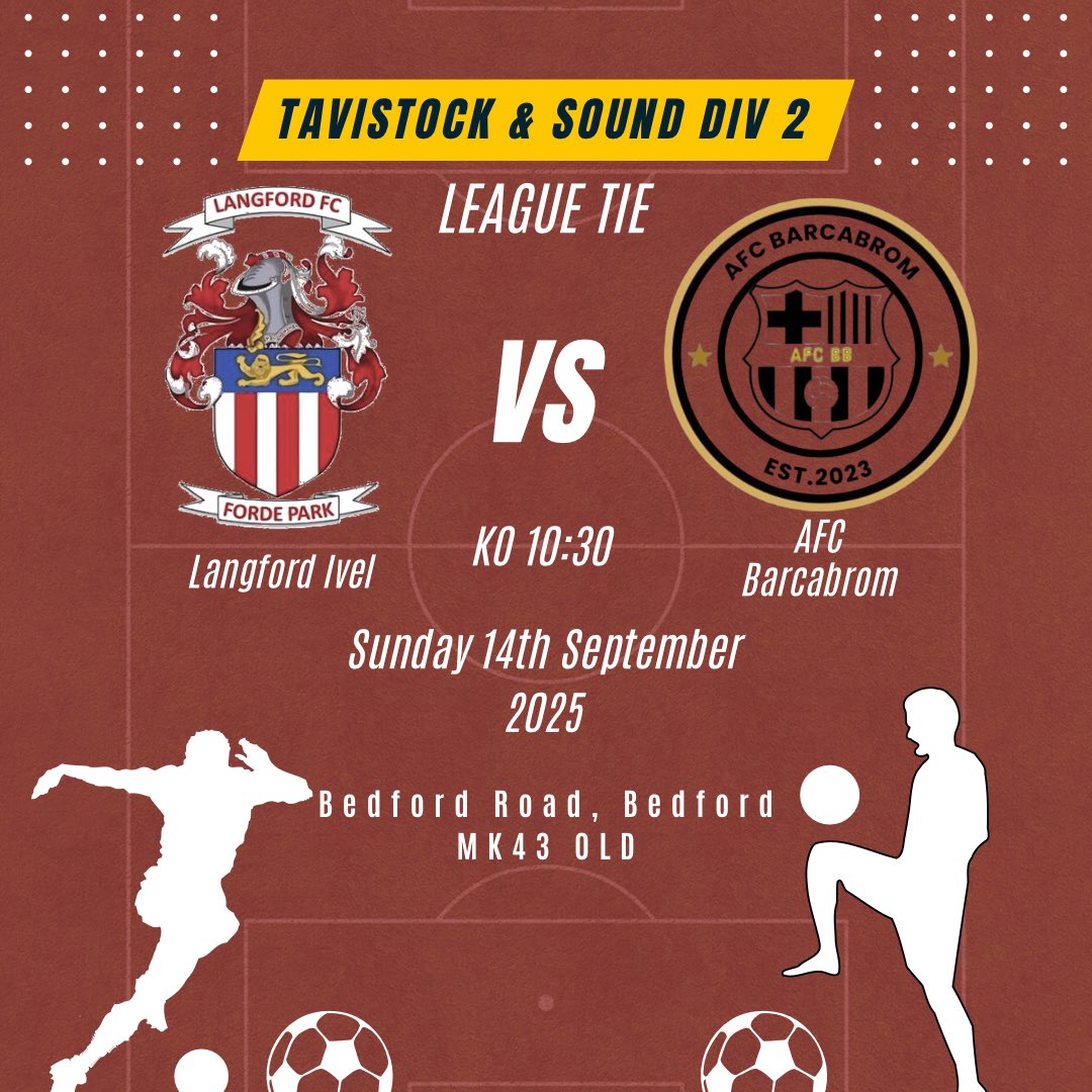 IvelFC's tweet photo. 🚨 NEXT FIXTURE 🚨 

The boys travel to Bedford to meet @_AFCBARCABROM in the first of two, back-to-back games.

Barcabrom have been in the drama in recent weeks, so hopefully tomorrow’s game can provide a drama free morning. https://t.co/aFswotqZCU