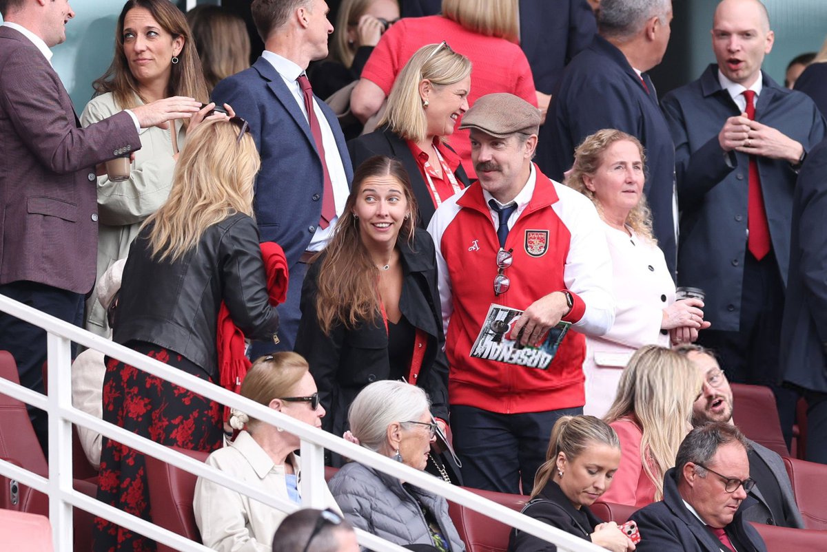 Jason Sudekis who plays Ted lasso is at the Emirates