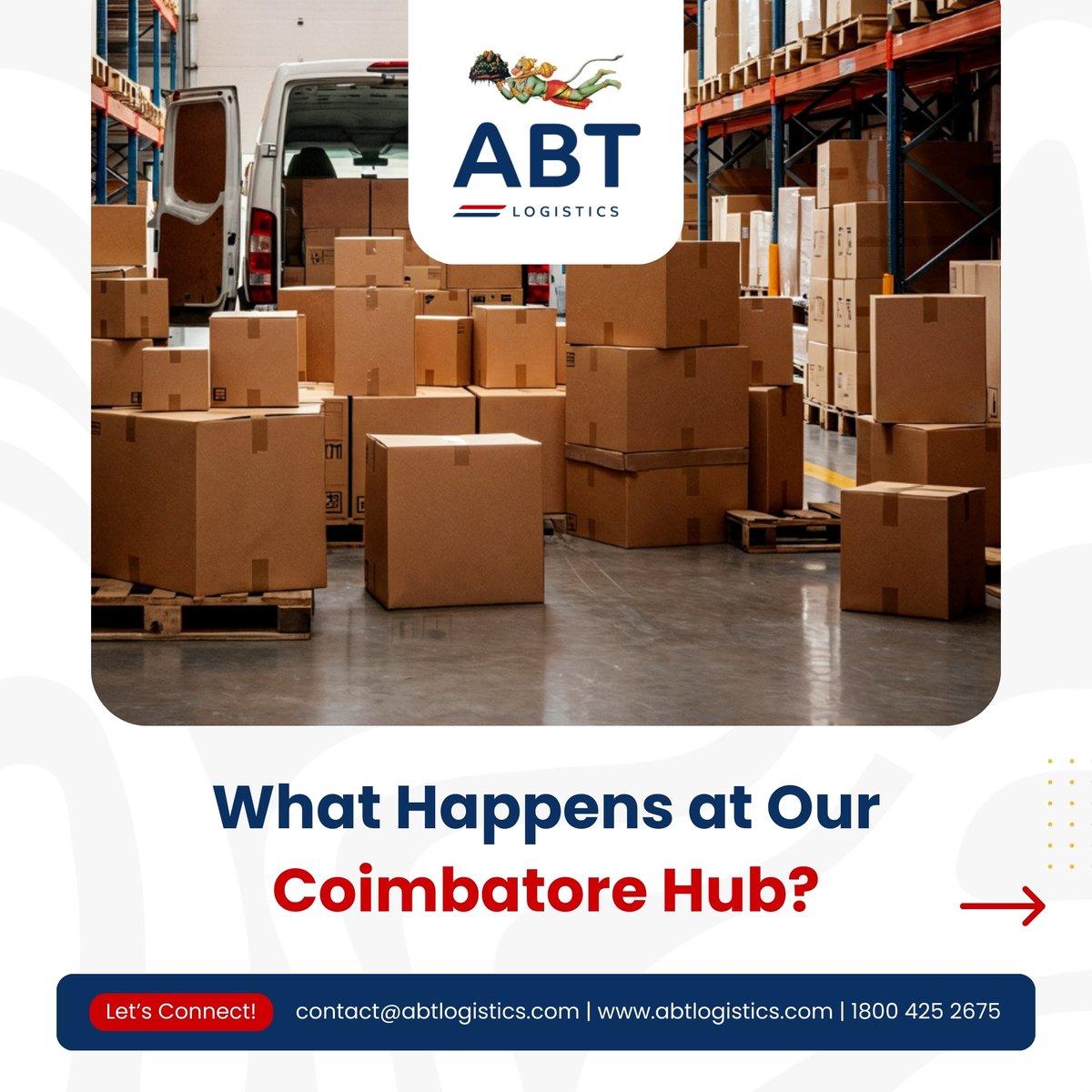 ABT_Logistics's tweet image. What  Happens at Our Coimbatore Hub?With the strength of 49 vehicles, we  seamlessly handle over 9,000 packages daily, each one heads toward its  destination. #Logistics  #PanIndiaNetwork #90YearsOfLegacy #driversafedeliversafe #Transportation #CustomerSatisfaction
