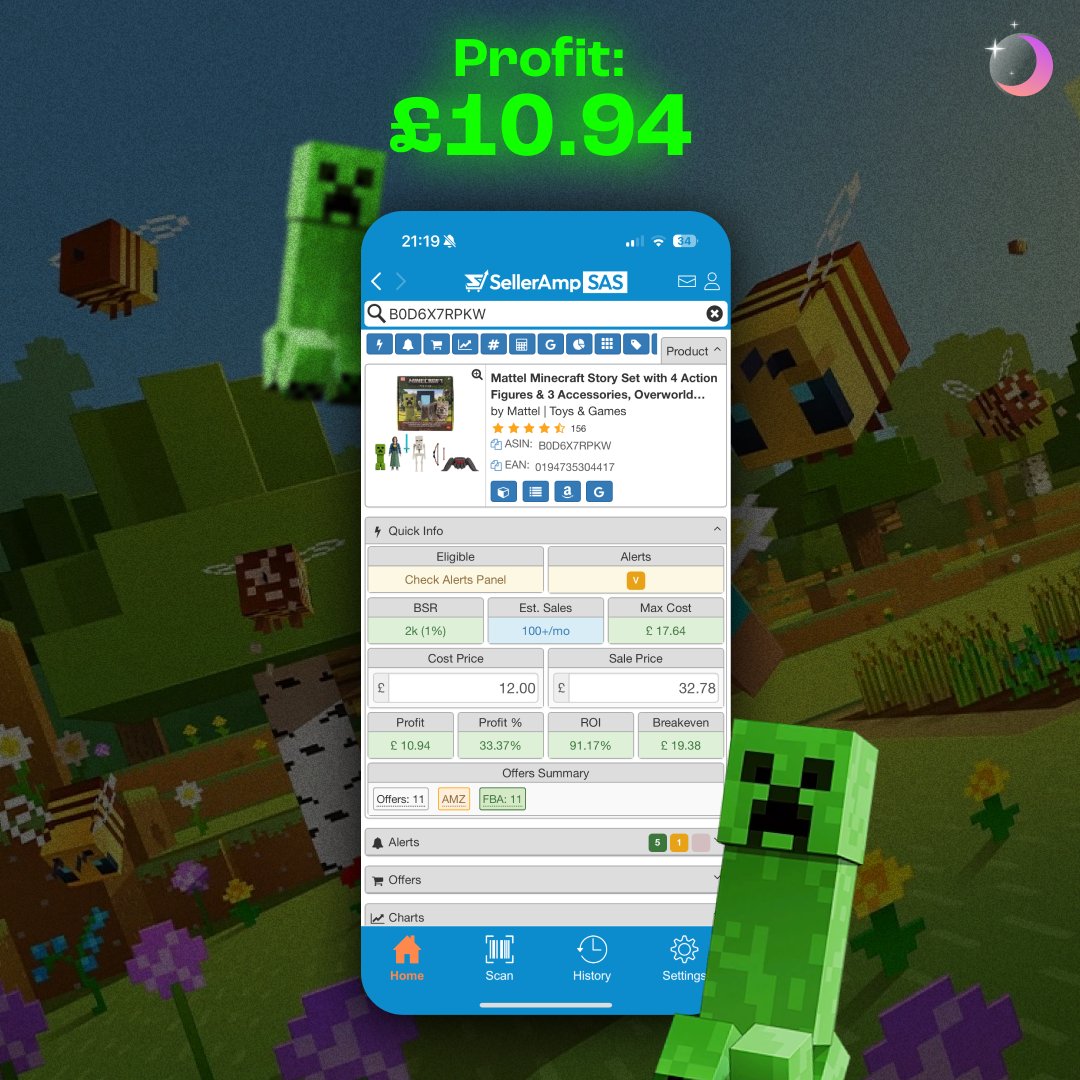 Bought at £12 → Sold for £32.78 🎮💎

That’s £10.94 profit per unit with 100+ sales a month.

This isn’t luck, it’s data-backed reselling.

Lunar finds the leads, you cash in.

Don't miss out.
👉 join.lunarfba.com
