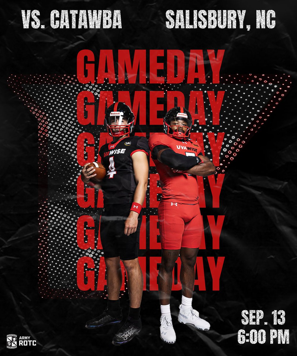 It's an away GAME DAY for UVA Wise Football!

Today, your Cavs are at Shuford Stadium in Salisbury, NC to take on the Catawba Indians. Kickoff is set for 6:00pm.

For a preview, 🎟️, 📈,📺: linktr.ee/uvawisecavs