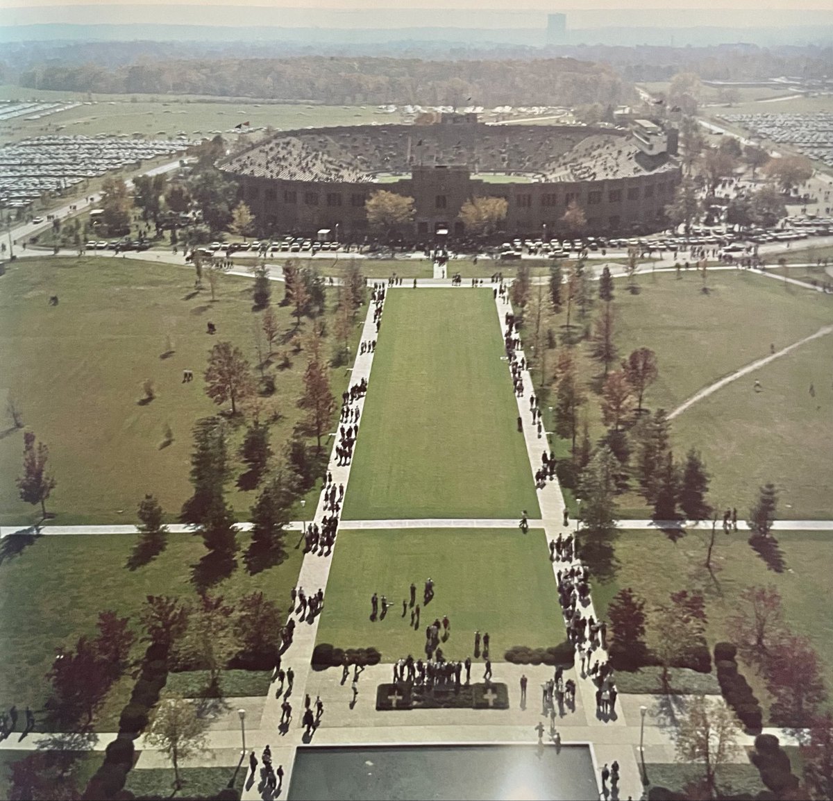 That grass area has gone on to host several College Game Day shows. 

No ESPN here today, but a huge first home game vs <a href="/AggieFootball/">Texas A&M Football</a>. 

Go Irish! ☘️