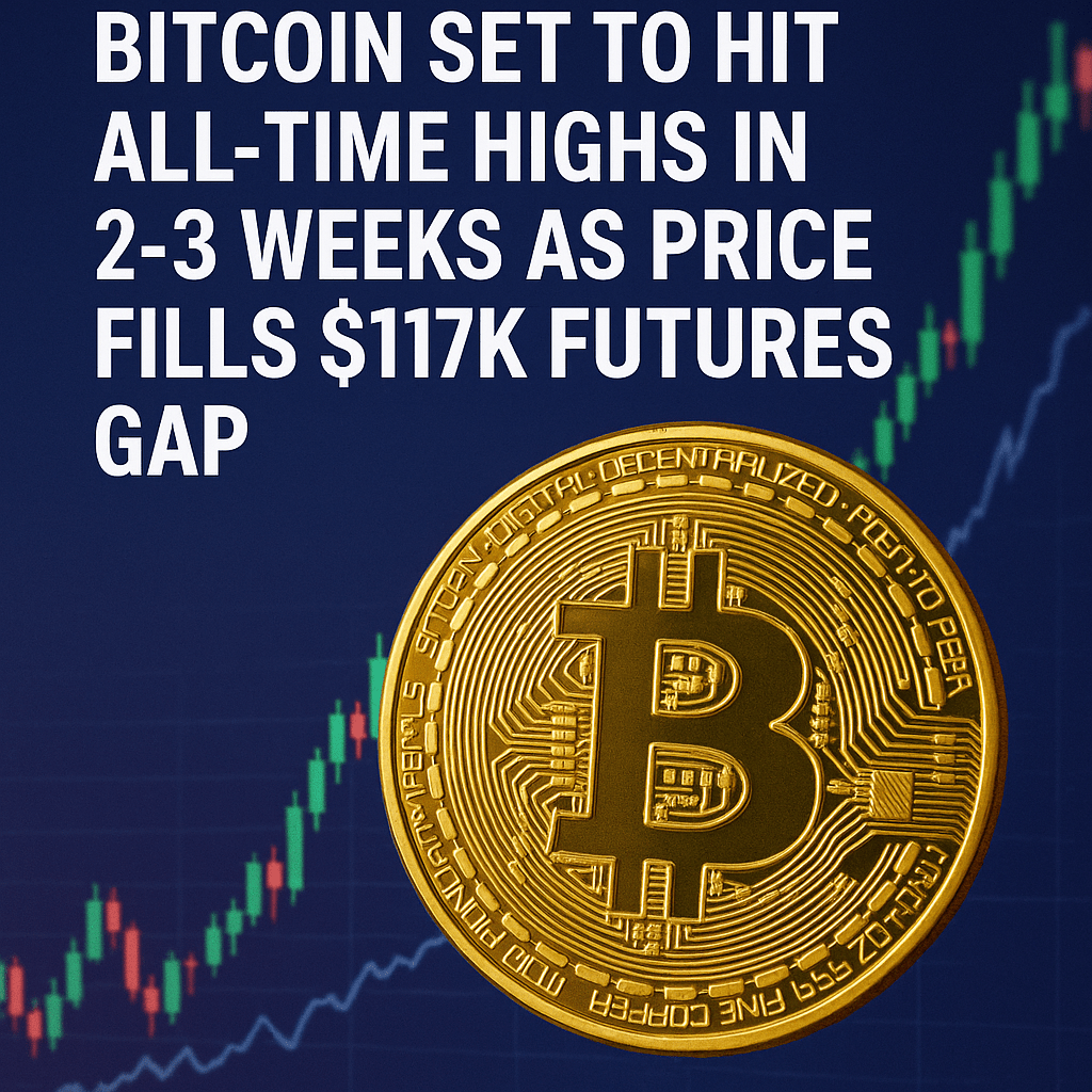 Bitcoin Set to Hit All-Time Highs in 2-3 Weeks as Price Fills $117K Futures  Gap Bitcoin has recently experienced a rapid surge, reaching new all-time  highs that could see the cryptocurrency fill