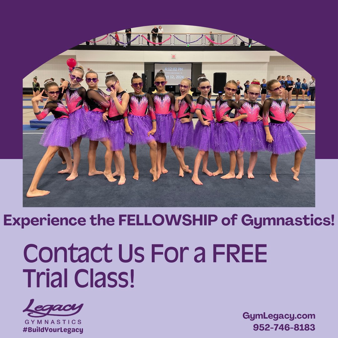 Legacy_Gym's tweet photo. Friendship, Flips &amp; Fun! - Legacy Gymnastics offers classes for children ages 18 months - 18 years! 
🤸🏼‍♀️Contact us today for a free trial class
952-746-8183
🌐 https://t.co/qQSWhkxooQ
#legacygymnastics #gymlegacy #buildyourlegacy https://t.co/NXFXRGwxMn