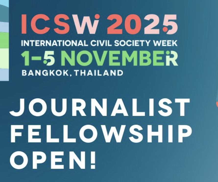 gijn's tweet photo. 📣 Apply now for a fellowship to attend #ICSW2025 in Bangkok, Nov 1–5! (@CIVICUSalliance)

Join global civil society activists, human rights defenders &amp; allies for workshops, trainings, and cultural events.

Apply by Sept 14: https://t.co/qOsfDtHIju https://t.co/M0IJpl461y