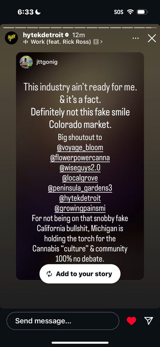 1 fact about the Cannabis Industry.
<a href="/HytekDetroit/">Hytek Detroit</a> aye 🍫 you a real one 💯