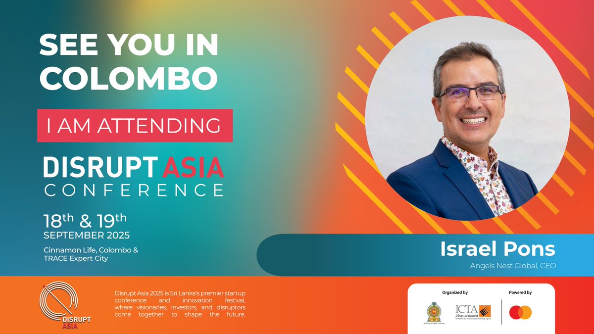 We’re honored to welcome Israel Pons - CEO, Angels Nest Global at Disrupt Asia 2025.

Secure exclusive opportunity, Buy your ticket now
👉 Tickets: disruptasia.today/tickets

Pre- Register now for The Innovation Festival
👉 lu.ma/disruptasia