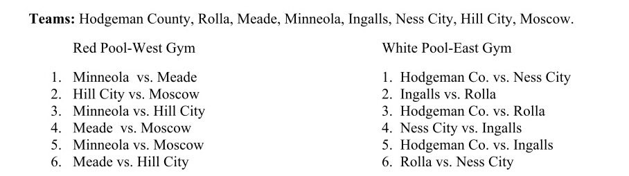 🏐💙 Eagle Volleyball travels to Jetmore today. Order of play is posted below.