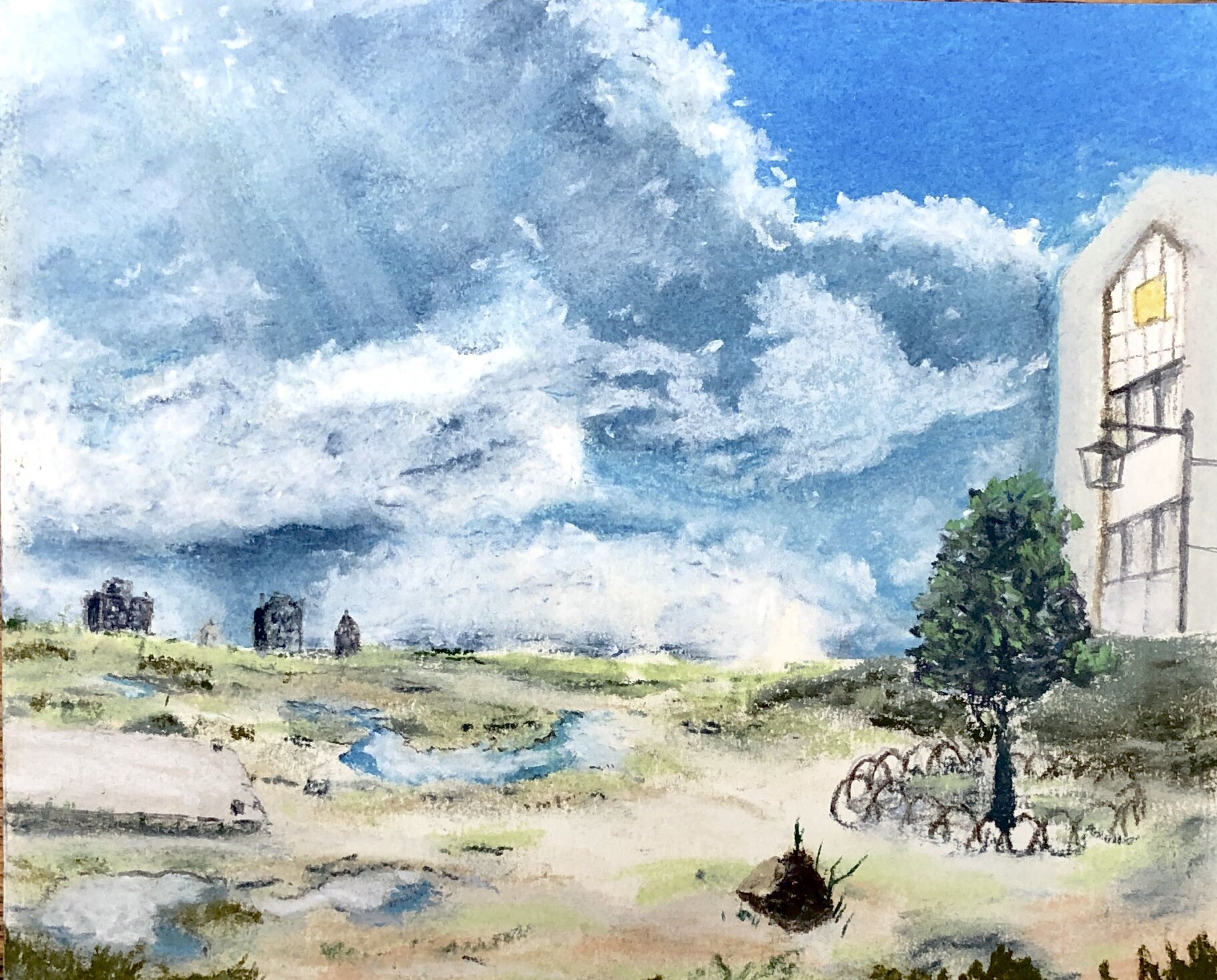 風景（パステル画） パステルの風景画 (みみずく・アートシリーズ) | 視覚デザイン