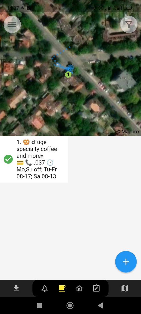 tugunov's tweet image. Заполняю карточки спешлти кофеен в отдаленных районах Будапешта для OSM с помощью Every Door #osm #everydoor #budapest #kávézo