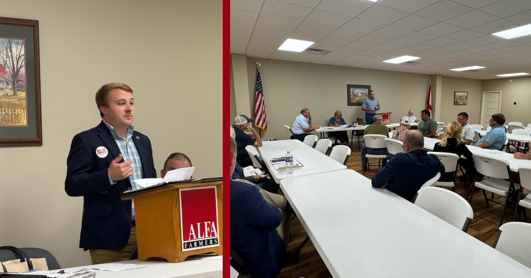 BMooreSenate's tweet image. Grateful for Team Moore’s presence at the Dale County Alfa meeting this week! 🌾 From Wiregrass to every corner of Alabama, we’re energized by the hardworking men and women who make this state strong. 🚜
#DaleCounty #ALFA #FarmingFeeds Alabama #BarryMoore #TeamMoore
#alpolitics