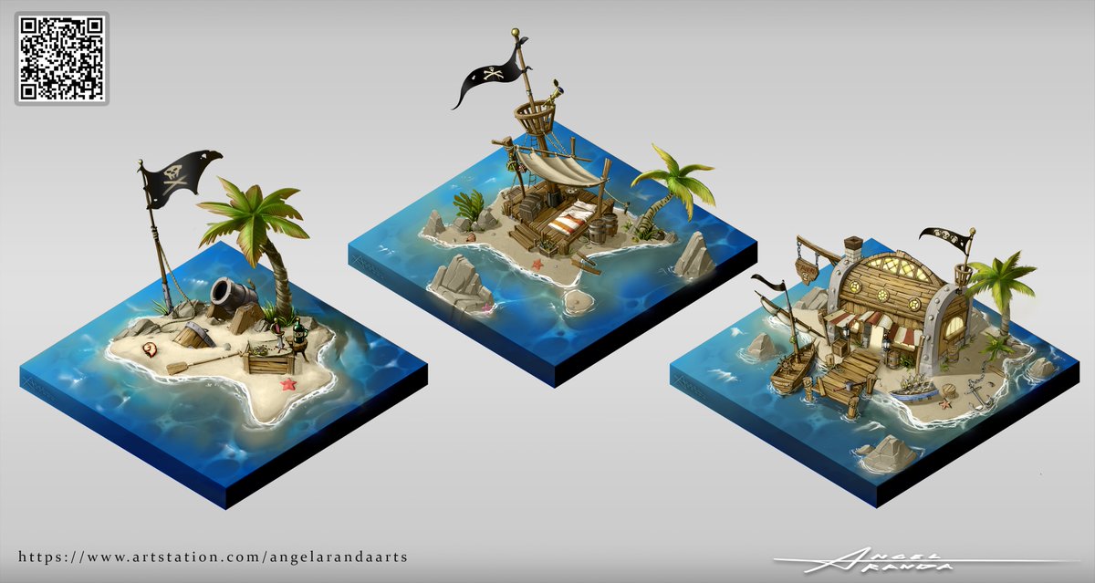 AngelArandaARTS's tweet photo. Pirate Islands - Concept Art (Commission Work).

I've got to work on these environment diorama concepts as an art commission.

It was fun to do Stylized stuff, and I would be glad to do this type of work if the opportunity arises again ;).

https://t.co/1GrKWHv0VM https://t.co/rBoXOz7Spy