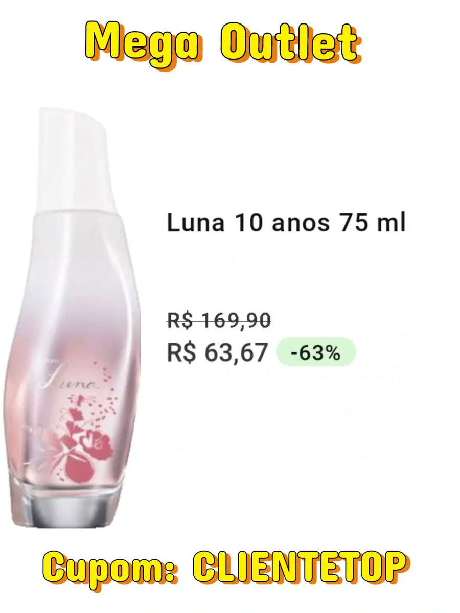 🛍️ Luna 10 anos 75 ml

👉 O cupom só ativa se você:

✅ Comprar pelo meu link
OU
✅ Me adicionar como consultor no site ou App Natura: TAVIOCONSULTOR

Link direto:
🔗natura.com.br/consultoria/ta…

#consultordigitalnatura #perfumelover #Deusnocomando