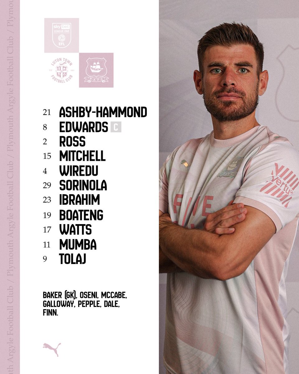 Today's team! 📝

🇩🇰 Ross starts
🩷 McCabe in the match-day squad
🔄 Galloway on the bench