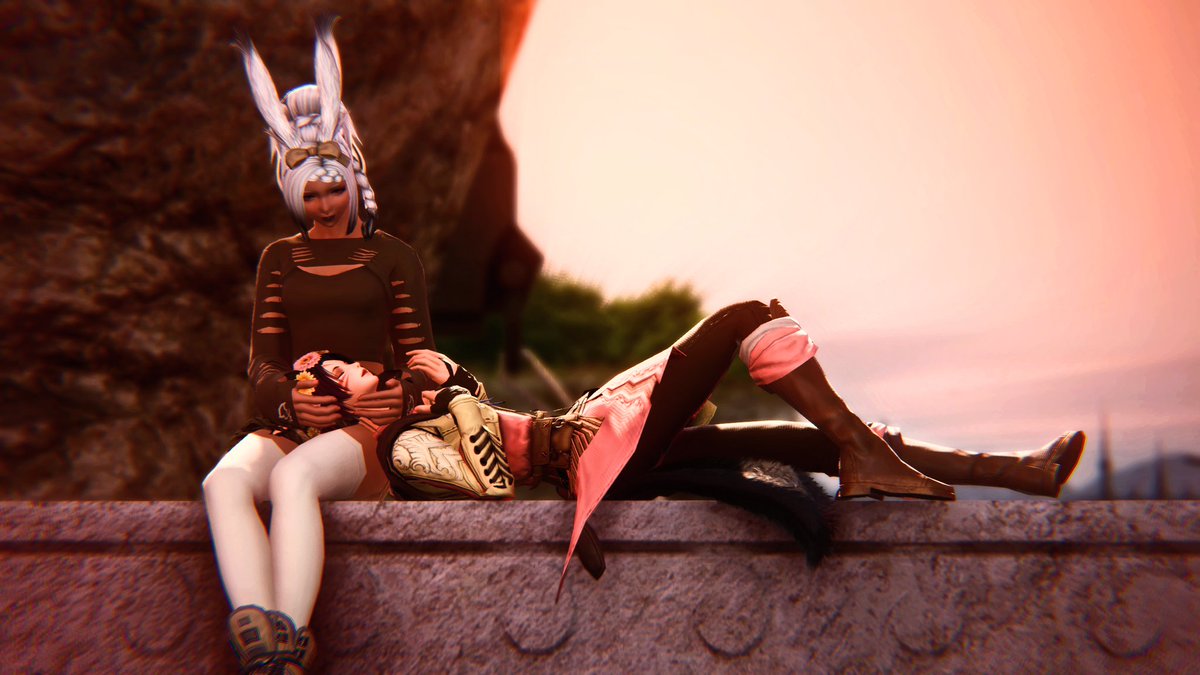 _kelloggg's tweet image. Hold me, console me, and then I'll leave without a trace.

#FFXIV #GPOSER #Viera