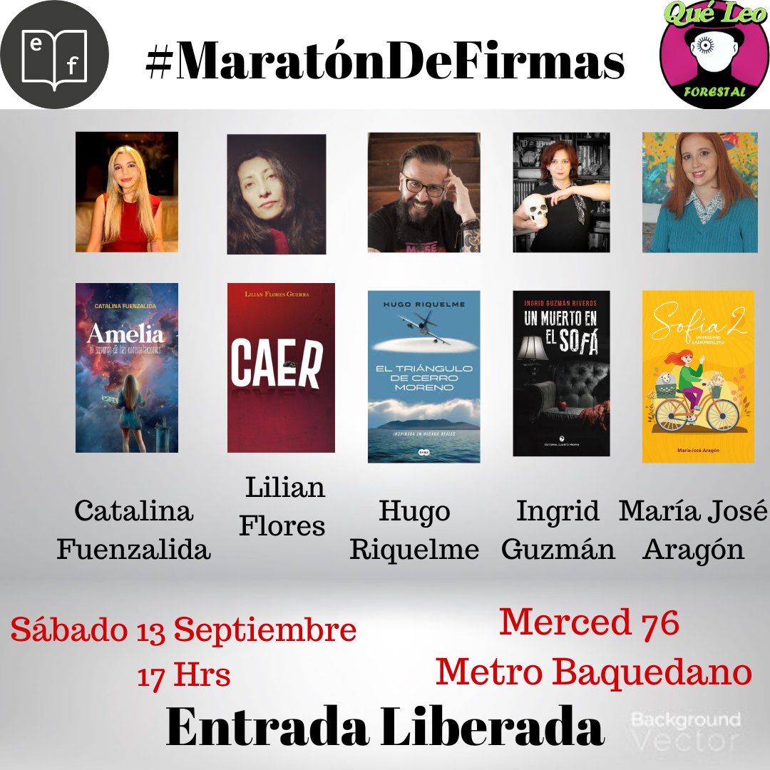 QueLeoForestal's tweet photo. HOY HOY HOY
#MaratonDeFirmas 
Dale RT y  desde las 16 hrs
¡acompáñanos!
16 hrs @dan_hidalgo @kyito1969 @Martinservible 
17 hrs Cata Fuenzalida @LilianFloresGue @ha_riquelme Ingrid Guzmán @Joselandia 
18 hrs @efeortega @Gonzo_Martinez @gxl_oyanedel @KarloFerdon @malaimagen https://t.co/GrlvdlyEgk