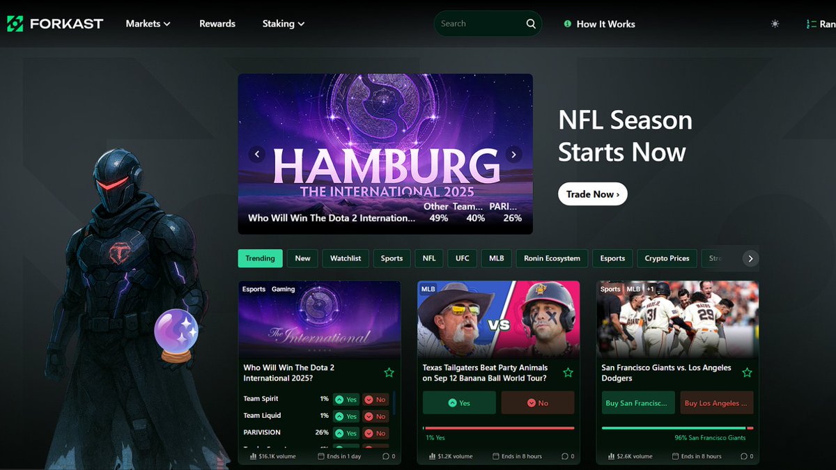 Polymarket eyeing $10B valuation🤯
Prediction markets supercycle continues!

But only one is built for gaming: <a href="/ForkastGG/">FORKAST</a> 🎮

We’ve teamed up with Forkast to drop 200 USD in free vouchers for you to predict!🔮

Claim your shot👇