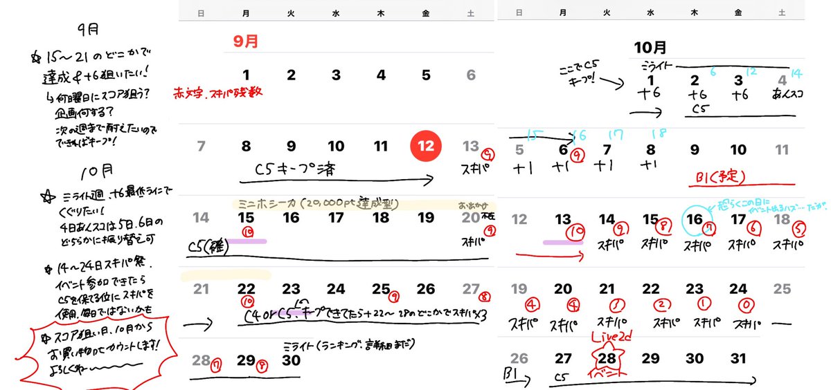 消すかもしれないし消さないかもしれない、LIVE2Dイベントまでのランクスコア管理です