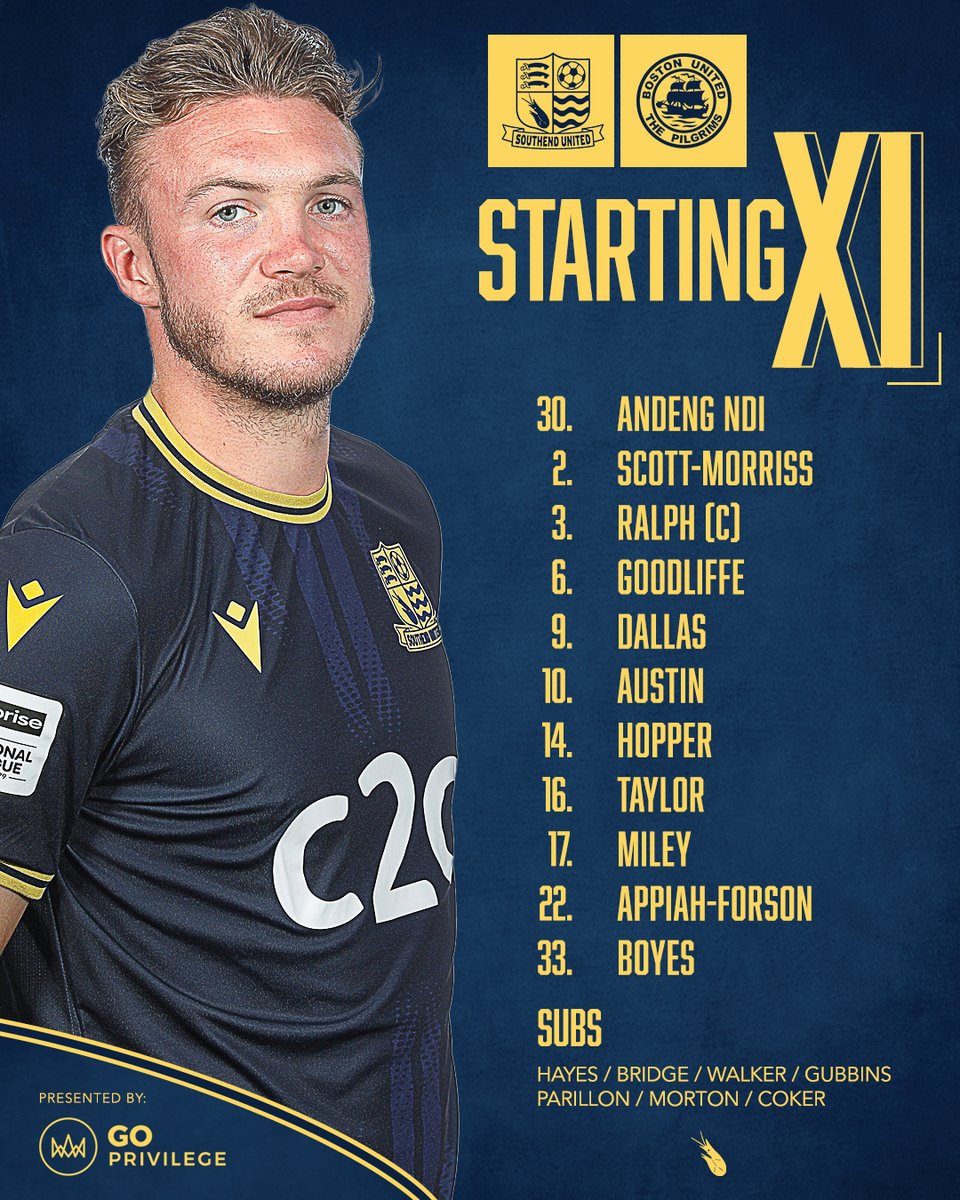 🔢 Presenting your Shrimpers line-up this afternoon.