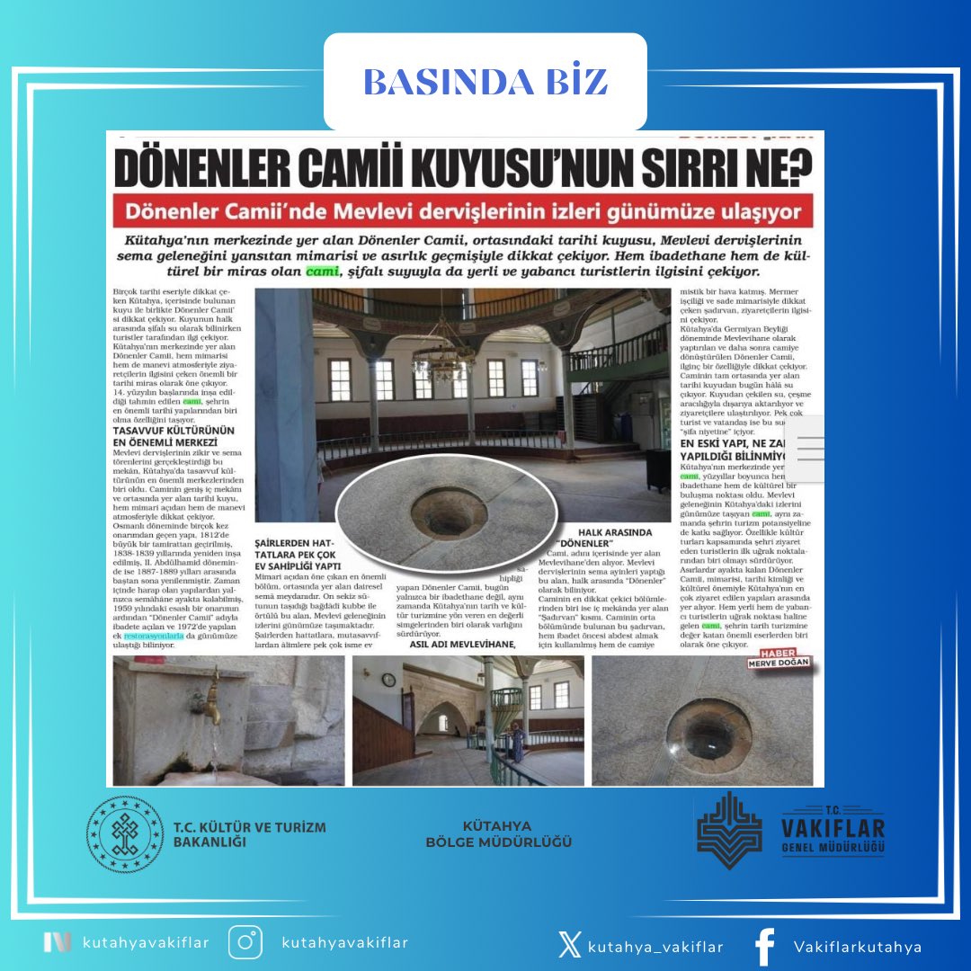 KÜTAHYA VAKIFLAR BÖLGE MÜDÜRLÜĞÜ tweet media