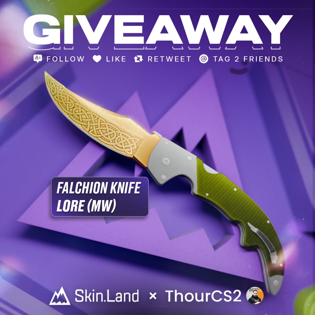 CS2 Giveaway - Falchion | Lore (MW) 💛

🟡 Follow <a href="/ThourCS2/">Thour</a> &amp; <a href="/SkinLand_market/">Skin.Land</a>
🟡 Like &amp; Retweet
🟡 Tag 2 Friends

Winner will be chosen on a random day next week to prevent last-minute bot entries. Good Luck!