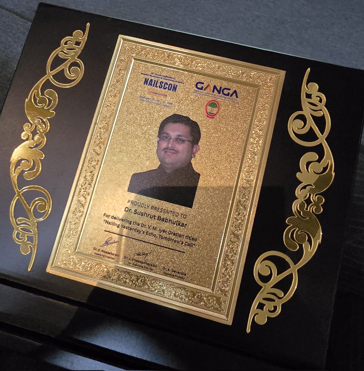 babspeak's tweet photo. Honored to receive the NAILS President Oration – the highest accolade in orthopedic fracture care, dedicated to advancing surgical excellence and patient-first care.

#OrthopedicCare #HealthForAll #BoneHealth #PatientFirst https://t.co/riP4qXHmfP