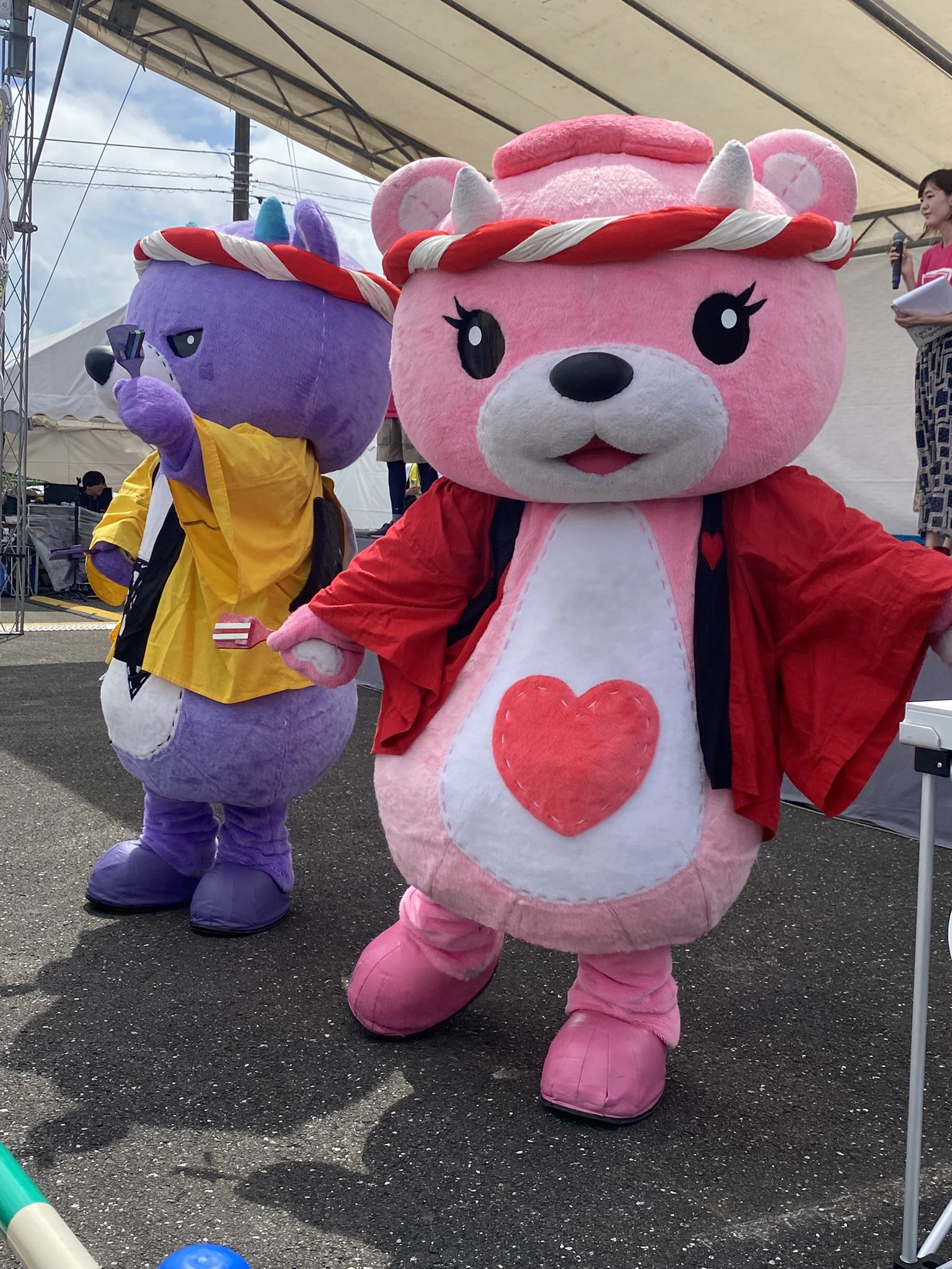 リンゴくまちゃん♡仲良しひよこ きょうは、スピコちゃんたちと初めて会うことができました
