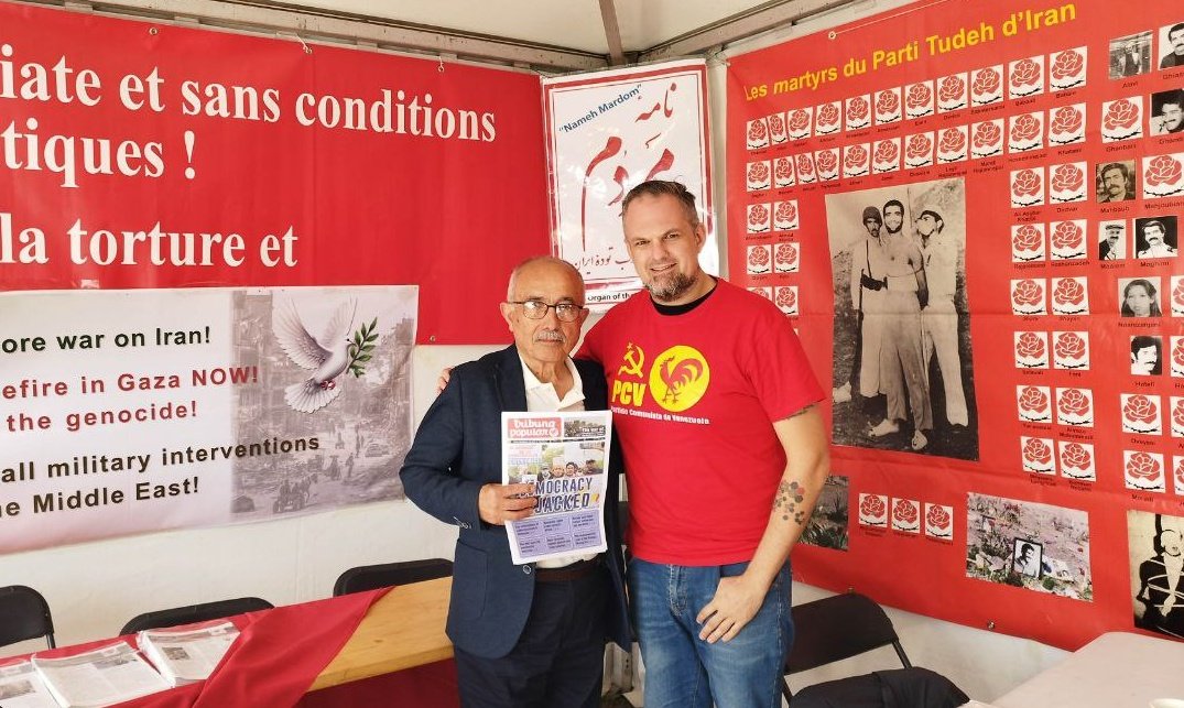 #13Sep Este fin de semana se celebra en Francia la fiesta del diario L'Humanité. 

El Partido Comunista de Venezuela ha sostenido importantes reuniones bilaterales con organizaciones hermanas; entre ellas, el Partido Tudeh de Irán.

Nuestros camaradas reafirmaron su solidaridad