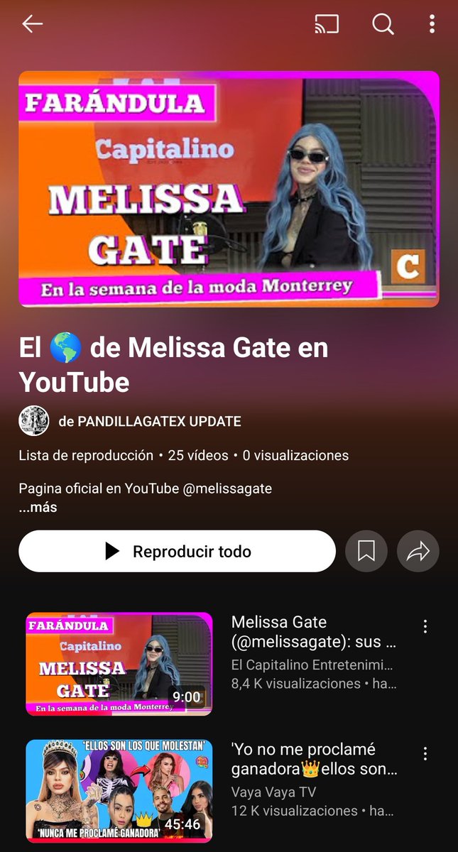 [📣]- ATENCIÓN PANDILLA GATE 🥷🏻🖤

¡Les tenemos una sorpresa apoteósica! 💥

Creamos una PLAYLIST con todo lo de nuestra querida  Melissa Gate, para que disfrutes, revivas y compartas cada momento sin perderte de nada. 🔥💖

Porque Melissa no se ve una sola vez… ¡se repite mil