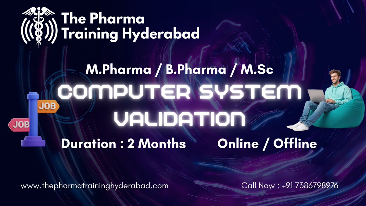 THEPHARMA378021's tweet image. The Pharma Training Hyderabad
thepharmatraininghyderabad.com
“Join our Computer System Validation (CSV) Training today and gain the skills to excel in pharma, biotech, and IT compliance careers worldwide.”
#ComputerSystemValidation #CSVTraining #PharmaCareers #QualityCompliance