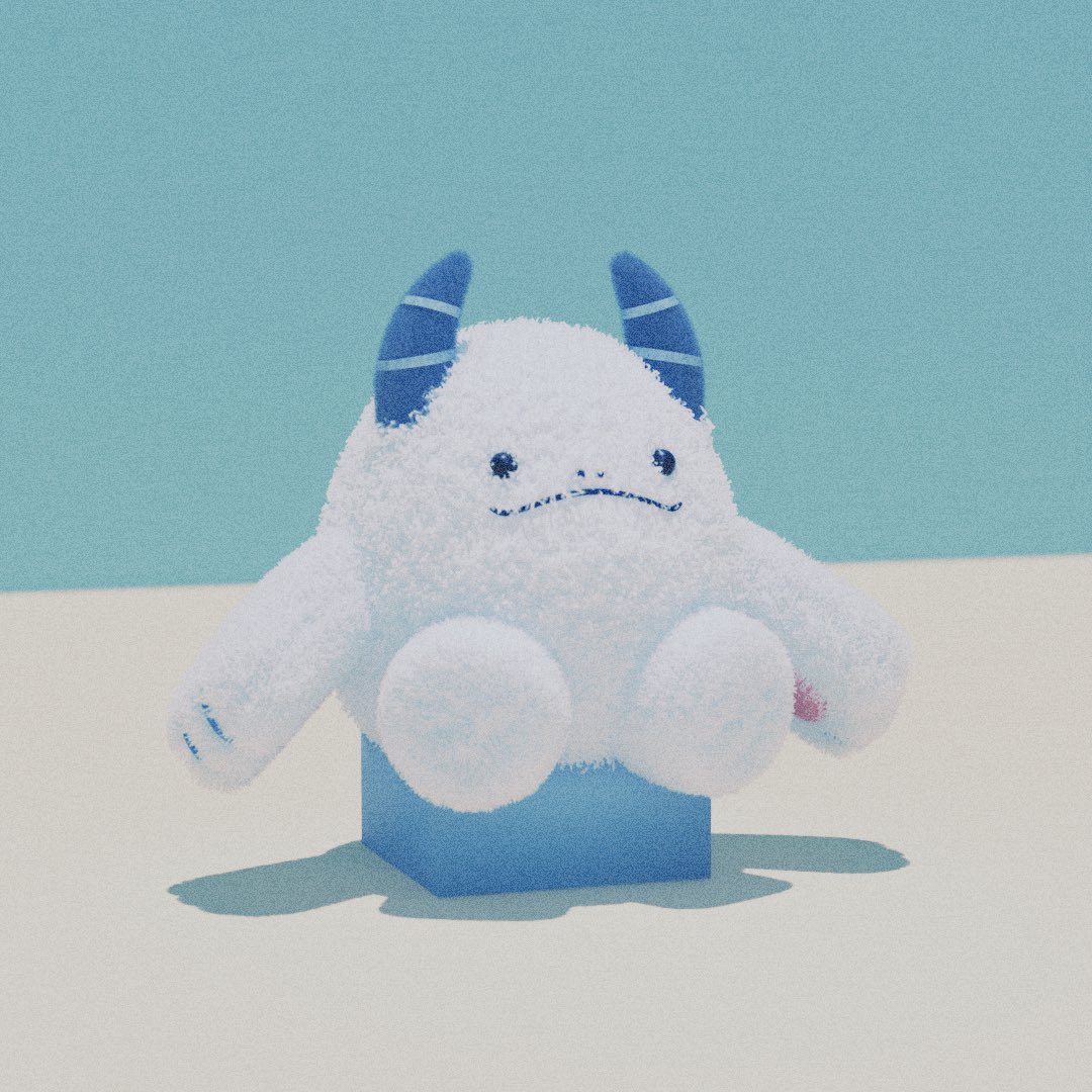 いえちがぬいぐるみになったら、こんな感じかな〜🧸？
#オリジナルキャラクター
#b3d #blender