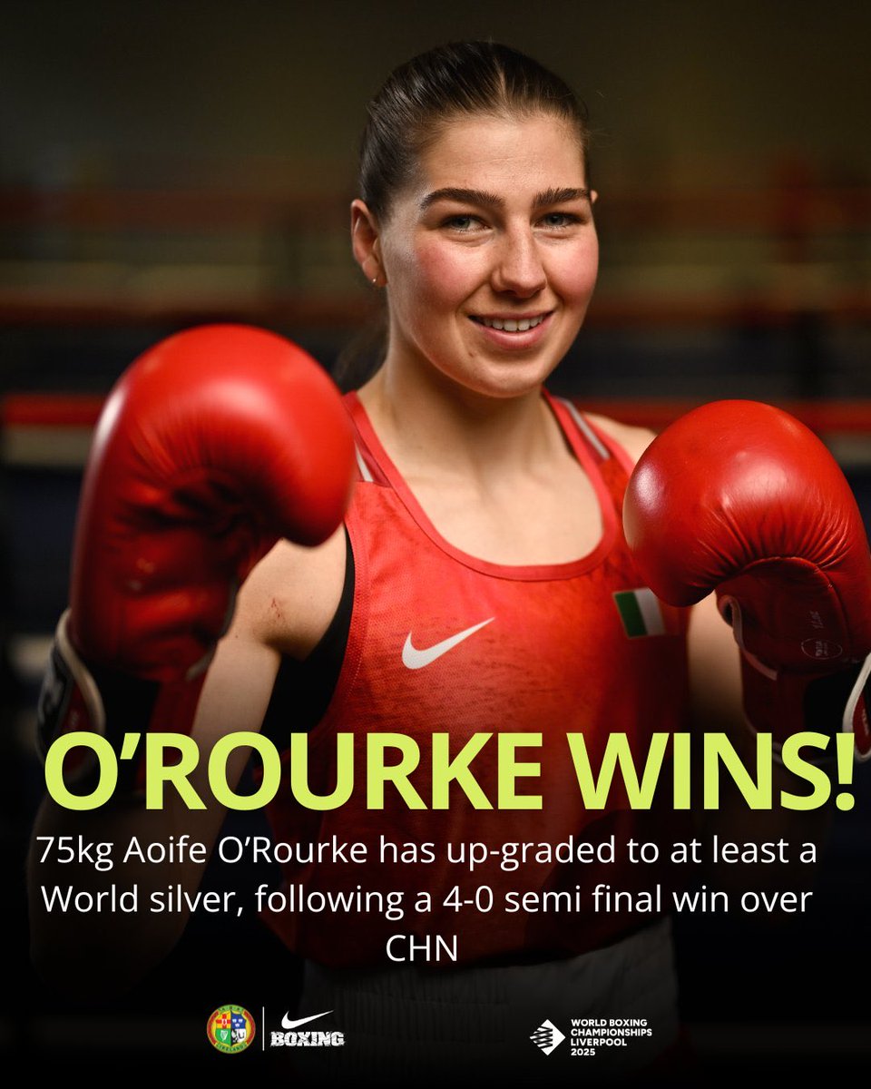 sportsdes's tweet image. 🇮🇪Yes! Aoife O’Rourke is through to the final of the World Boxing Championship! 👏 Up The Rossies!