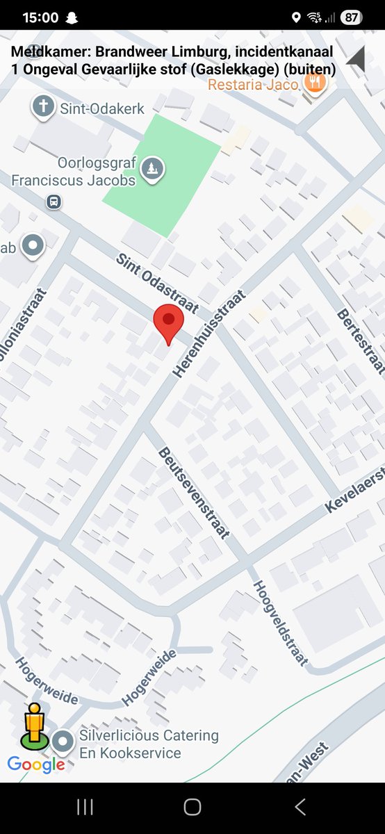 Ongeval gev. Stof (gaslekkage) in Weert