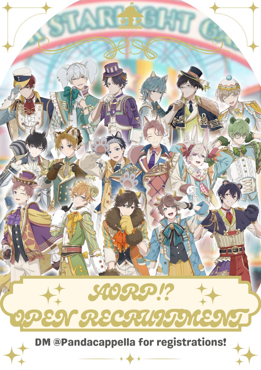 [ OPEN RECRUITMENT ]

Hai halo AORP akhirnya opmem! Yuk baca ketentuan dan dm akun panda jika berminat. Jangan lupa cek  dulu chara-chara yang available ya~! 
aorp-lokal.carrd.co/#recruitment