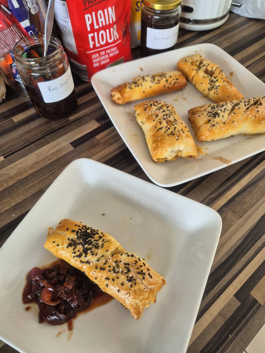 Quite the productive morning. Homemade chutney &amp; sausage rolls. Need a sit down now