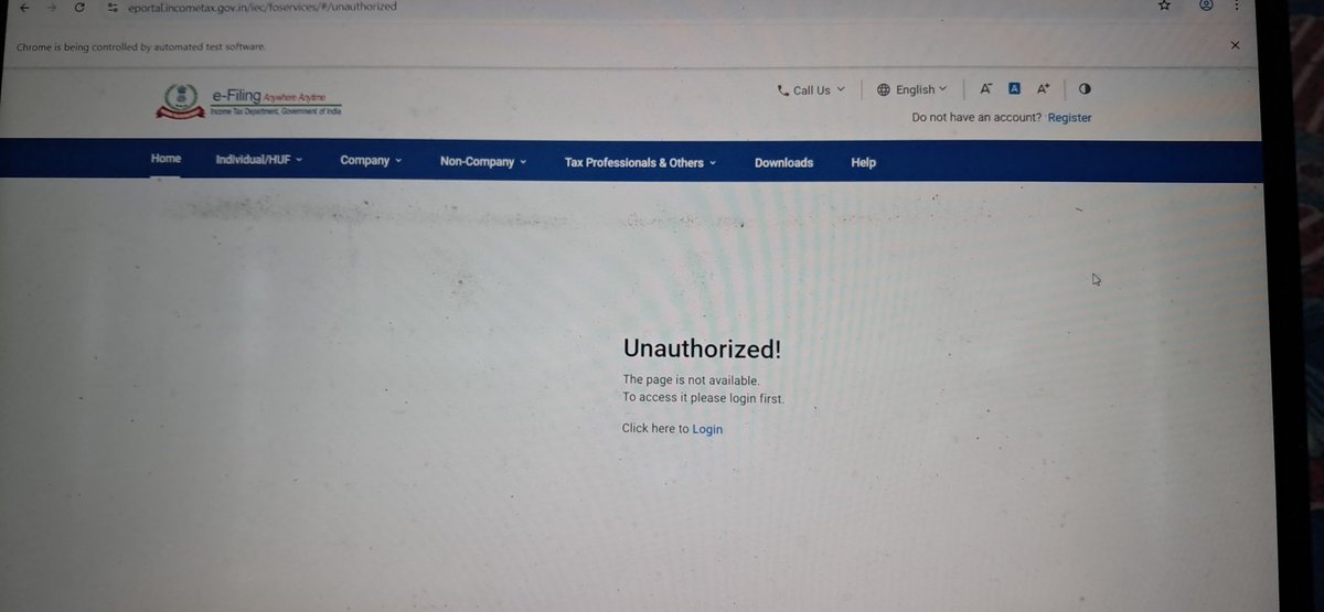 VikkyKumarJha's tweet photo. 📢 Urgent request to Hon’ble FM @nsitharaman &amp; @PMOIndia 🙏

Income Tax portal is not working properly.
❌ Login not happening
❌ Even after multiple attempts, return is not getting submitted

Kindly extend the due date of return to give relief.

#Extend_due_date_now https://t.co/O80QTW5ZlO
